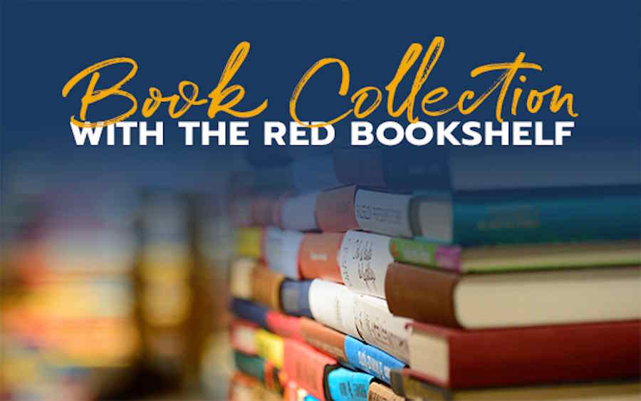 Book Collection with The Red Bookshelf